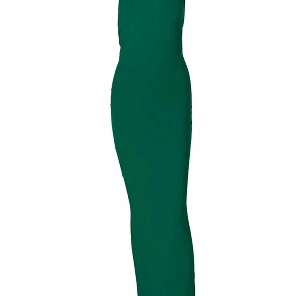 Chic One-Shoulder Green Dress - Picture 6 of 6